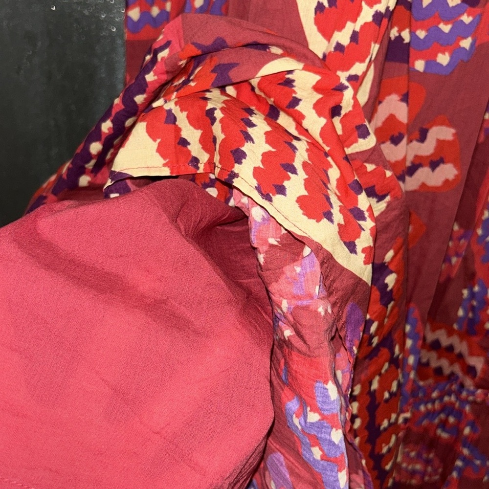 Farm Rio * Anthropologie Puff Sleeve Smocked Maxi Dress - Picture 10 of 13